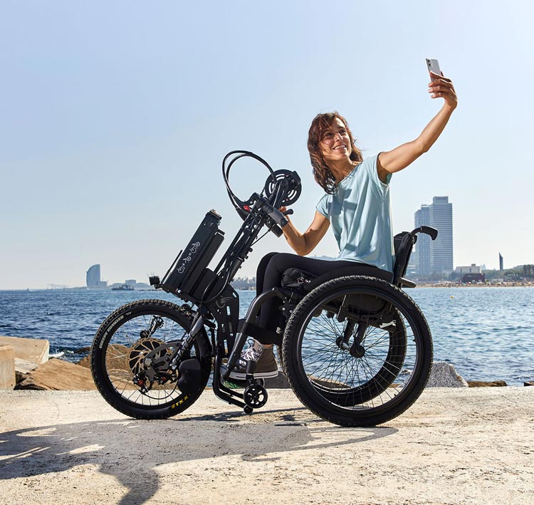 Handbike for wheelchairs